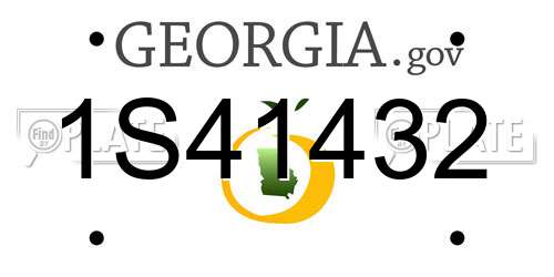 1S41432 Georgia License Plate