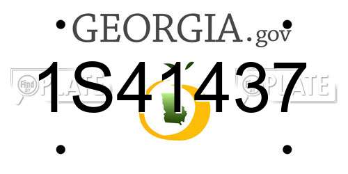1S41437 Georgia License Plate