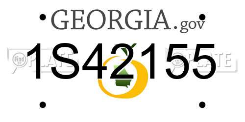 1S42155 Georgia License Plate