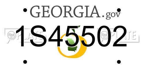 1S45502 Georgia License Plate