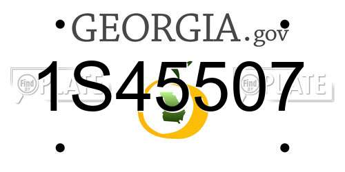 1S45507 Georgia License Plate
