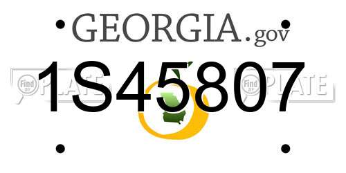 1S45807 Georgia License Plate