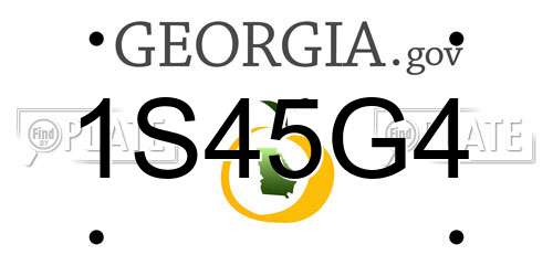 1S45G4 Georgia License Plate