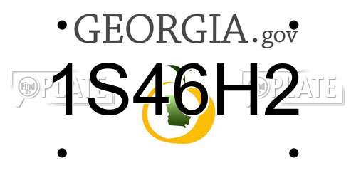 1S46H2 Georgia License Plate