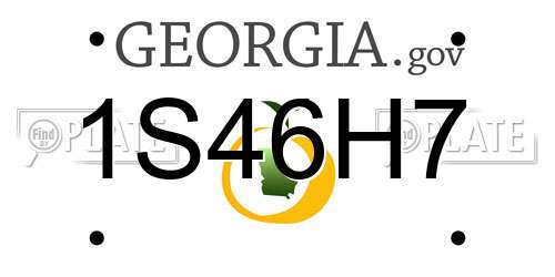 1S46H7 Georgia License Plate