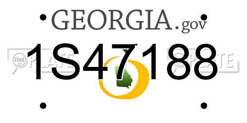 1S47188 Georgia License Plate