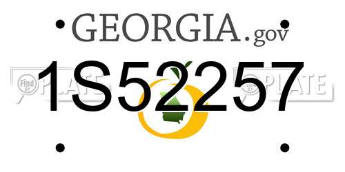 1S52257 Georgia License Plate