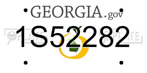 1S52282 Georgia License Plate