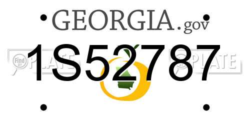 1S52787 Georgia License Plate