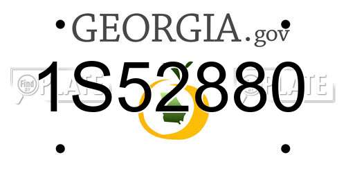 1S52880 Georgia License Plate