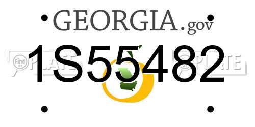 1S55482 Georgia License Plate