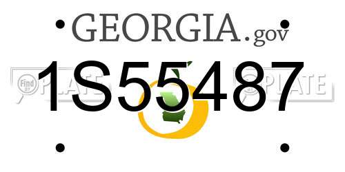 1S55487 Georgia License Plate