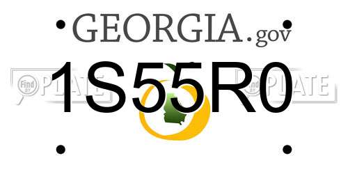 1S55R0 Georgia License Plate