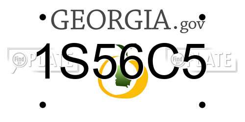 1S56C5 Georgia License Plate