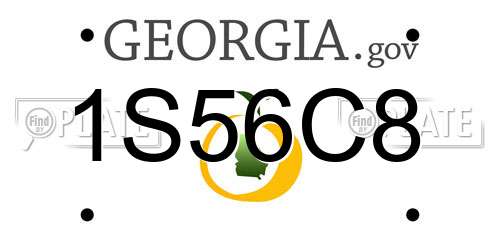 1S56C8 Georgia License Plate