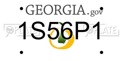 1S56P1 Georgia License Plate