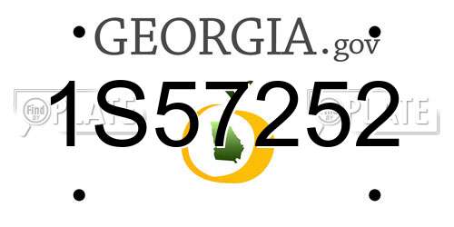 1S57252 Georgia License Plate