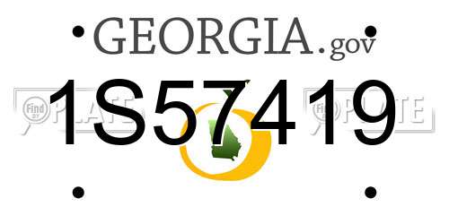 1S57419 Georgia License Plate