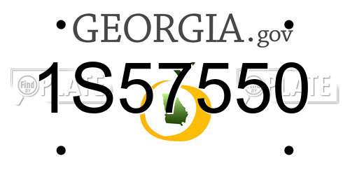 1S57550 Georgia License Plate