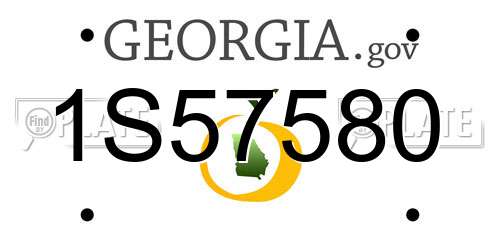 1S57580 Georgia License Plate