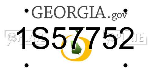 1S57752 Georgia License Plate