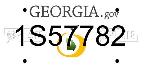 1S57782 Georgia License Plate