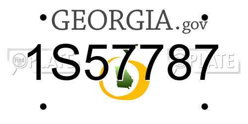 1S57787 Georgia License Plate