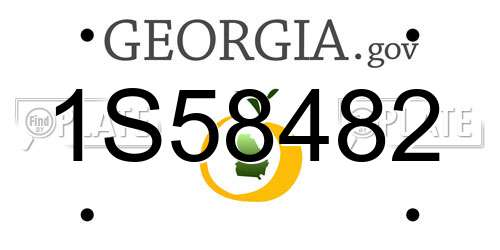 1S58482 Georgia License Plate