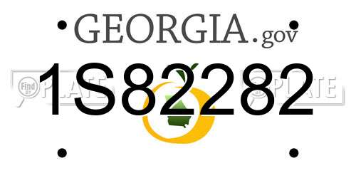 1S82282 Georgia License Plate