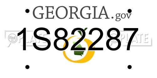 1S82287 Georgia License Plate