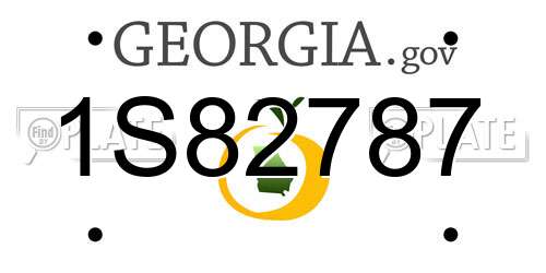 1S82787 Georgia License Plate