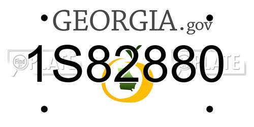 1S82880 Georgia License Plate