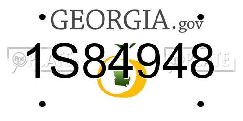 1S84948 Georgia License Plate