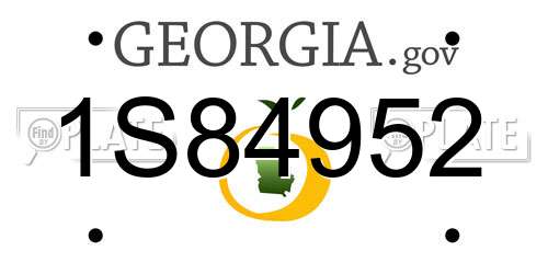 1S84952 Georgia License Plate