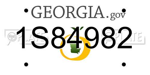 1S84982 Georgia License Plate