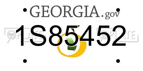 1S85452 Georgia License Plate