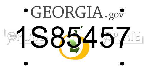 1S85457 Georgia License Plate