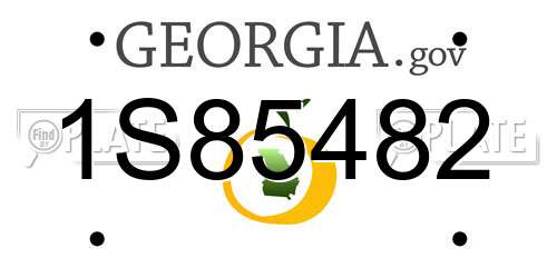 1S85482 Georgia License Plate