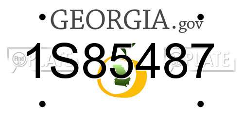 1S85487 Georgia License Plate