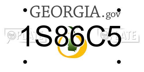 1S86C5 Georgia License Plate