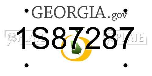 1S87287 Georgia License Plate