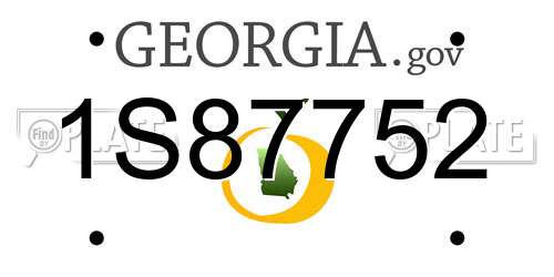 1S87752 Georgia License Plate
