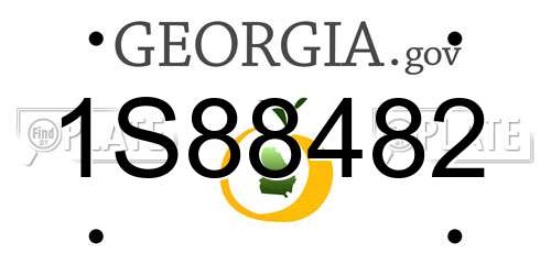 1S88482 Georgia License Plate