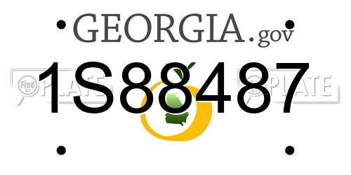 1S88487 Georgia License Plate