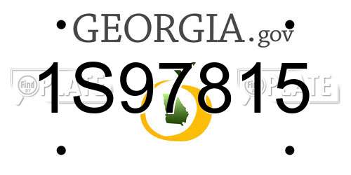 1S97815 Georgia License Plate