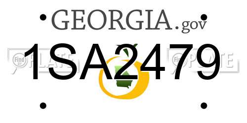 1SA2479 Georgia License Plate