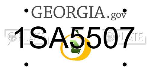 1SA5507 Georgia License Plate