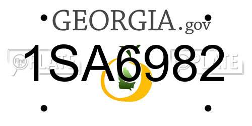 1SA6982 Georgia License Plate