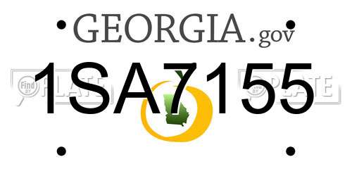 1SA7155 Georgia License Plate