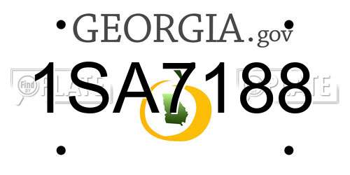 1SA7188 Georgia License Plate